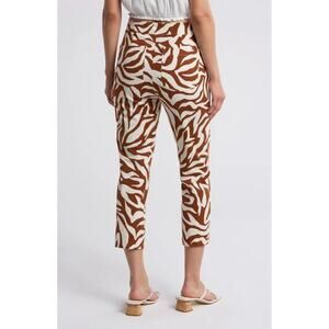 NWOT Spanx Women's On The Go Print Ankle Slim Straight Leg Pants Size M